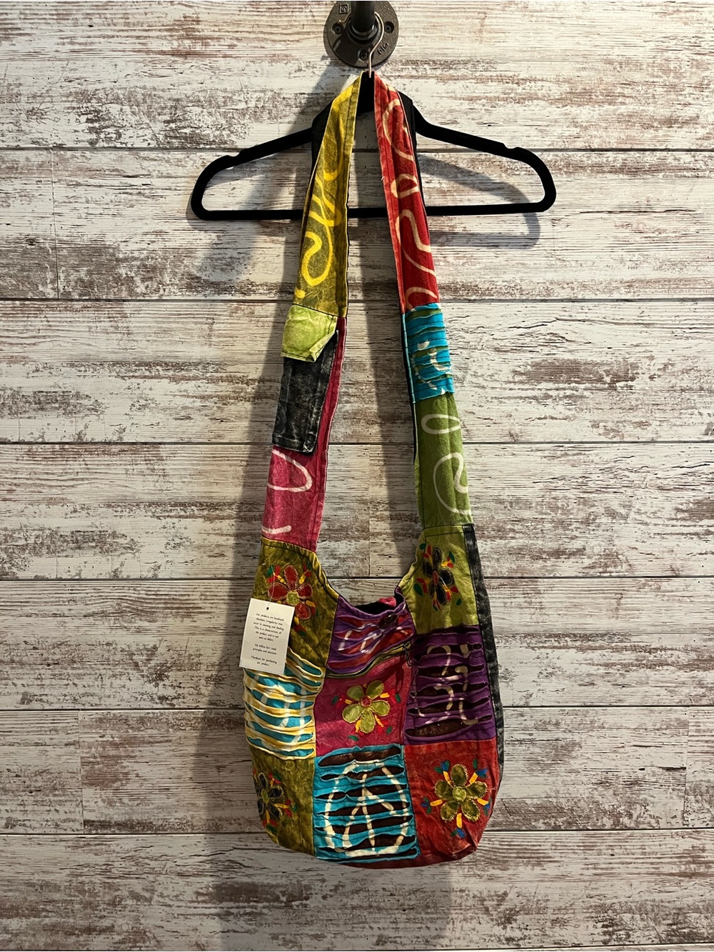 Boho Patchwork Crossbody Bag in Multicolor
